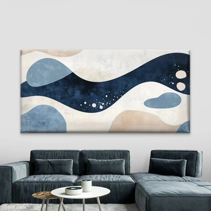 Vintage-Inspired Abstract Wall Art Canvas Office Home Room Framed 120x60cm