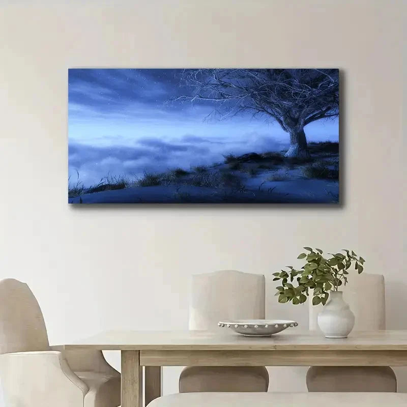 Depicting The Sea Clouds Under Wall Art Canvas Office Home Room Framed 120x60cm
