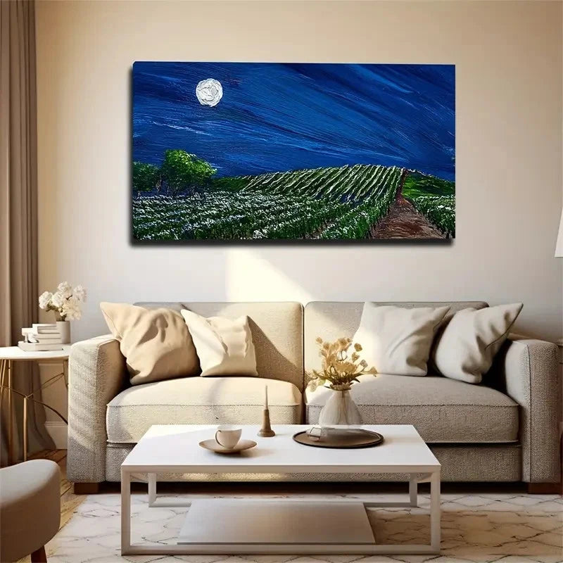 Bohemian Style Vineyard Wall Art Canvas Office Home Room Framed 120x60cm