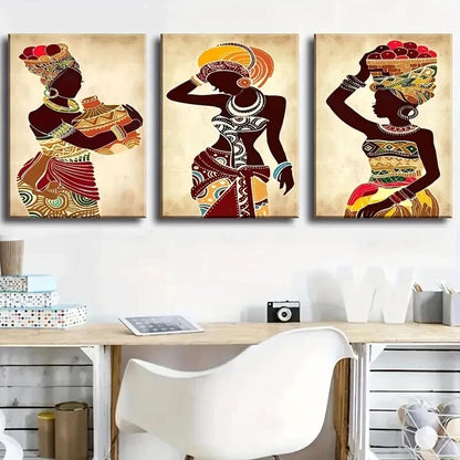 3pcs Colorful Abstract Women Beauty Perfect Wall Art Set Canvas Framed 60x90cm - High Quality Print 100% Australian Made Wall Canvas Ready to Hang - Bella Home Decor