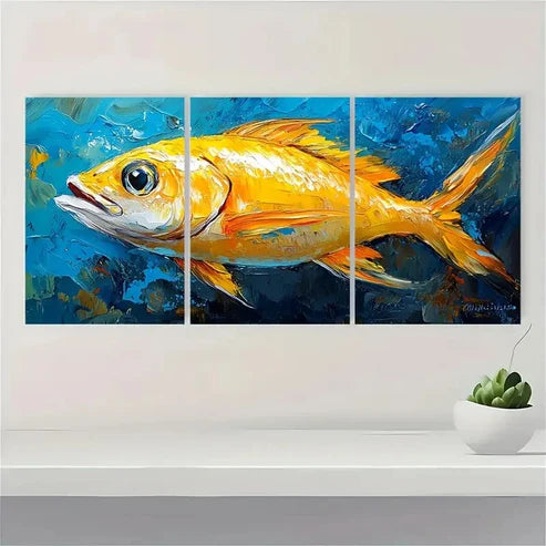 3pcs Underwater Sea Life   Wall Art Set Canvas Unframed - High Quality Print 100% Australian Made Wall Canvas - Bella Home Decor