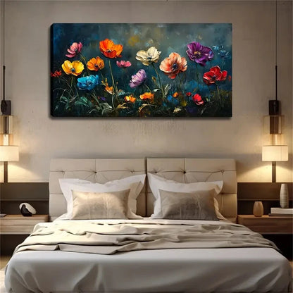 Smudged Background Effect Wall Art Canvas Office Home Room Framed 120x60cm - Bella Home Decor