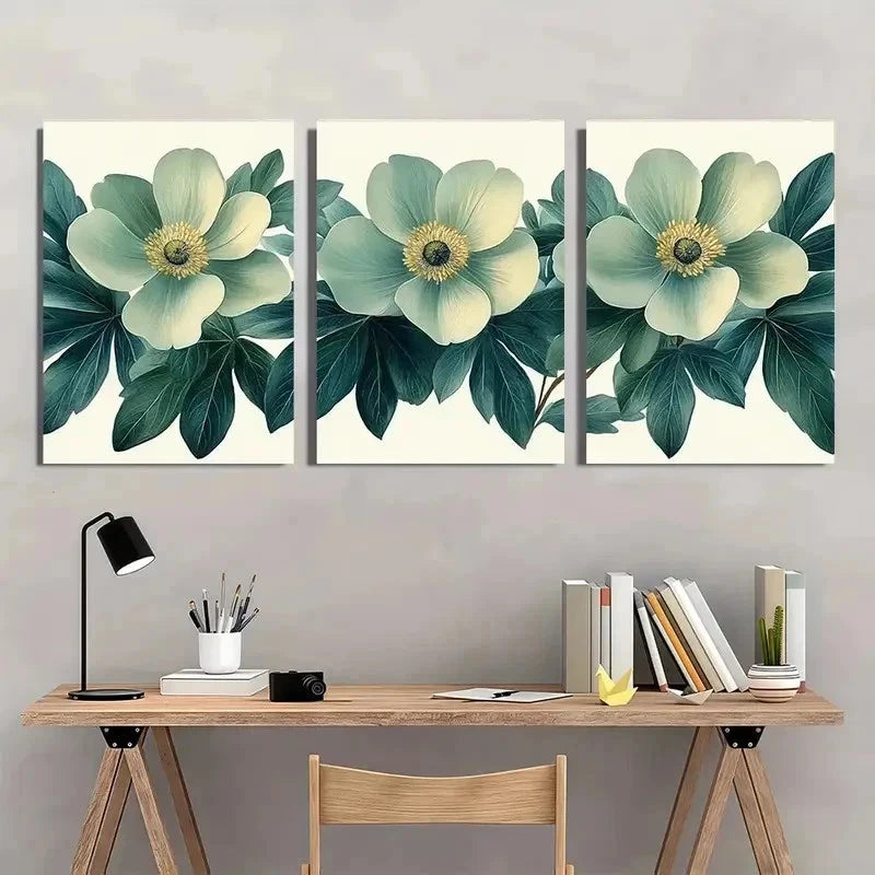 3pcs Mid-Century Modern Design Perfect Wall Art Set Canvas Framed 50x70cm - High Quality Print 100% Australian Made Wall Canvas Ready to Hang