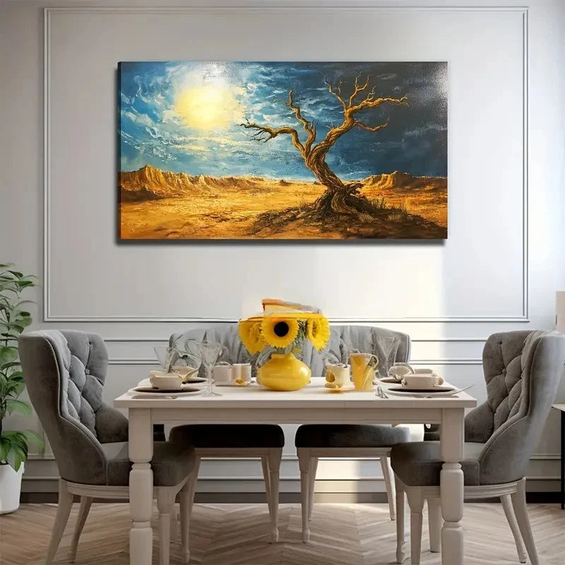 Desert Sun Wilted Perfect Wall Art Canvas Office Home Room Framed 120x60cm