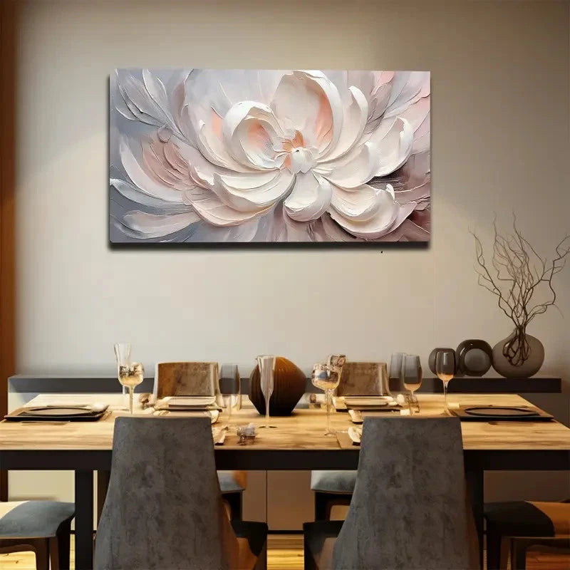 Pink & Peach Petals Wall Art canvas office home room framed 120x60cm