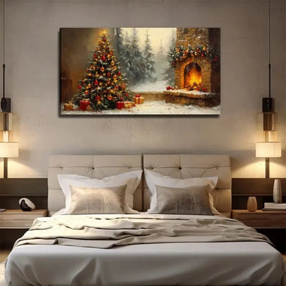 Decorated Tree Modern Wall Art Canvas Office Home Room Framed 120x60cm