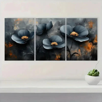 3pcs Black and White Textured Minimalist Perfect Wall Art Canvas Unframed - High Quality Print 100% Australian Made Wall Canvas - Bella Home Decor