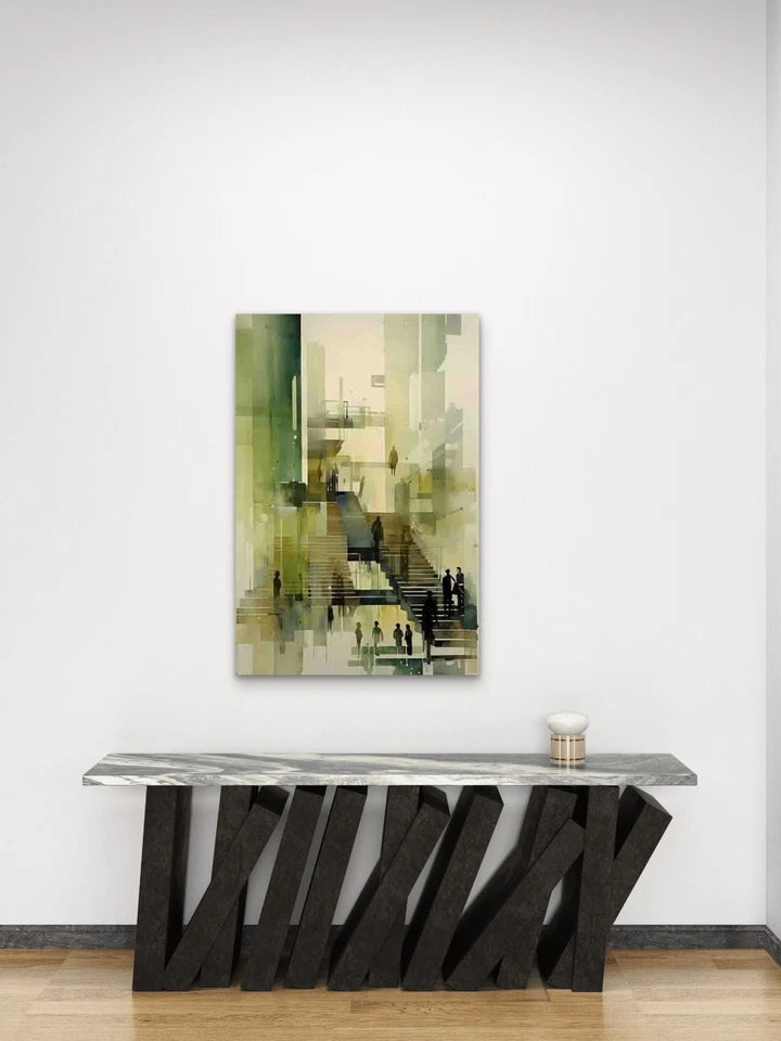 Abstract Urban Staircase Metal Print Ready to Hang