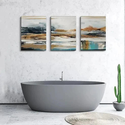 3pcs Abstract Black and White Design Wall Art Canvas Unframed - High Quality Print 100% Australian Made Wall Canvas - Bella Home Decor