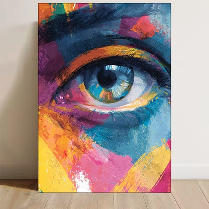 Colorful Abstract Eye Illustration Metal Print Ready to Hang