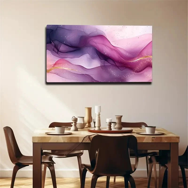 Minimalist Purple Pink Gradient Wall Art Canvas Office Home Room Framed 120x60cm