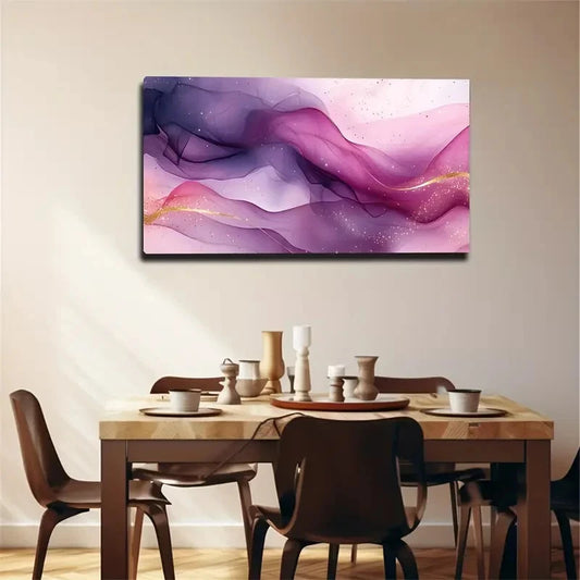 Minimalist Purple Pink Gradient Wall Art Canvas Office Home Room Framed 120x60cm