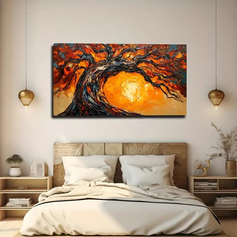 Autumn Colors Modern Vibrant Wall Art Canvas Office Home Room Framed 120x60cm