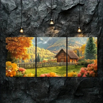 3pcs Vibrant Mountain & Forest Scene Perfect Wall Art Set Canvas Unframed - High Quality Print 100% Australian Made Wall Canvas