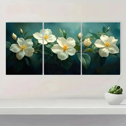 3pcs Jasmine Flower Canvas Print YU Wall Art Set Canvas Unframed - High Quality Print 100% Australian Made Wall Canvas