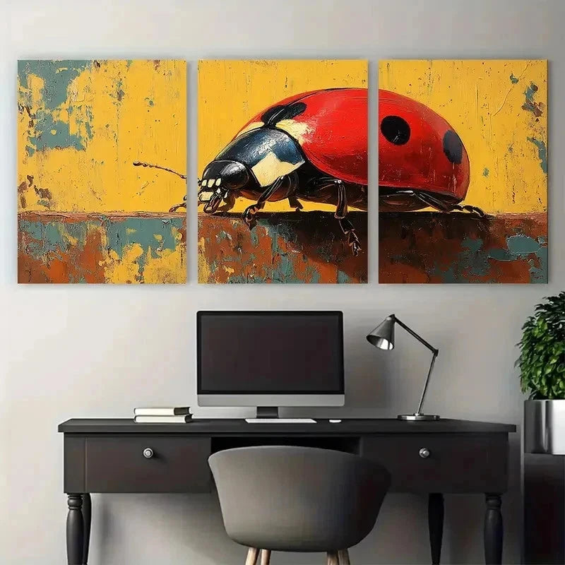 3pcs Decor Animals Artwork Rustic Perfect Wall Art Set Canvas Framed 50x70cm - High Quality Print 100% Australian Made Wall Canvas Ready to Hang - Bella Home Decor