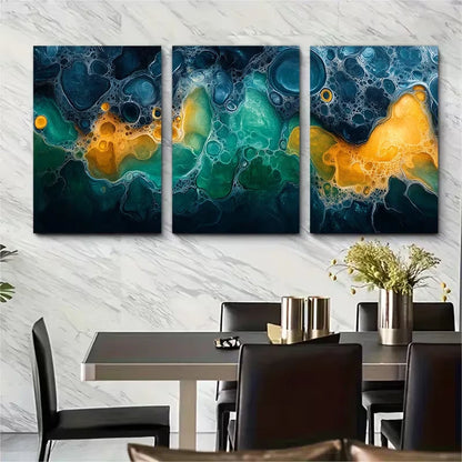 3pcs Celestial Spacecraft Metal Print Ready to Hang Art - Bella Home Decor