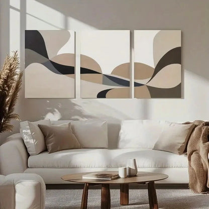 3pcs Three Pieces of Abstract Art    Wall Art Set Canvas Framed 60x90cm - High Quality Print 100% Australian Made Wall Canvas Ready to Hang - Bella Home Decor