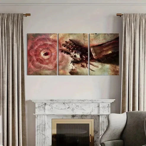 3pcs Fullmetal Alchemist Anime Decor Wall Art Canvas Unframed - High Quality Print 100% Australian Made Wall Canvas - Bella Home Decor
