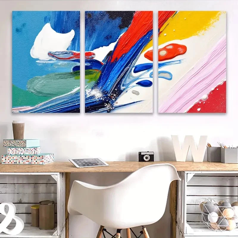3pcs Colorful Abstract Canvas Art Prints Wall Art Set Canvas Framed 40x60cm - High Quality Print 100% Australian Made Wall Canvas Ready to Hang - Bella Home Decor