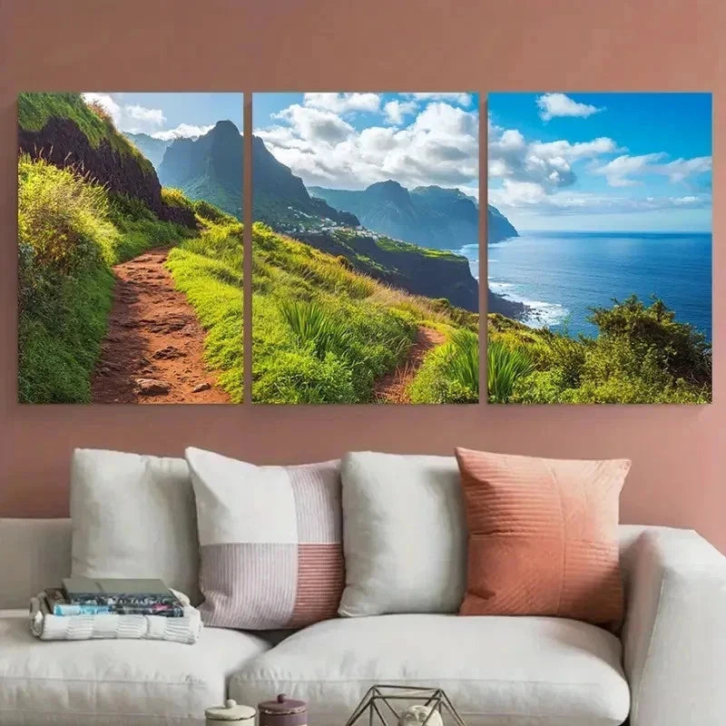3pcs Maximalist Western Retro Disco Perfect  Wall Art Set Canvas Framed 60x90cm - High Quality Print 100% Australian Made Wall Canvas Ready to Hang