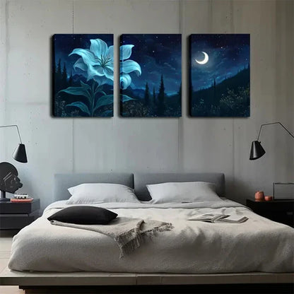 3pcs Floral & Forest Scenes Décor Perfect Wall Art Canvas Unframed - High Quality Print 100% Australian Made Wall Canvas