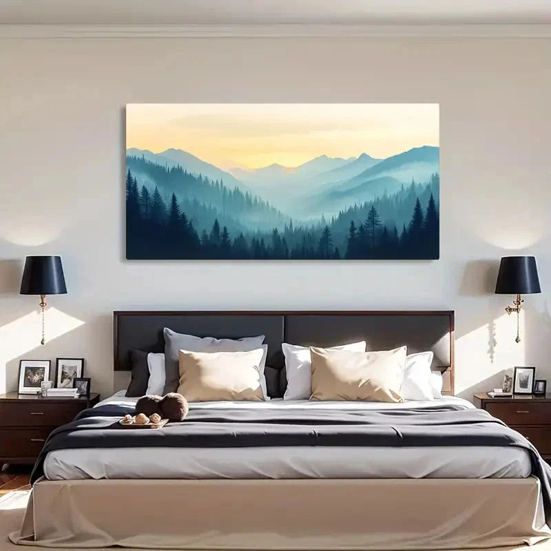 Classic Contemporary Retro Wall Art Canvas Office Home Room Framed 120x60cm