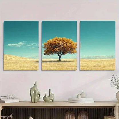 3pcs Cloud Sky Country Landscape Wall Art Set Canvas Unframed - High Quality Print 100% Australian Made Wall Canvas - Bella Home Decor