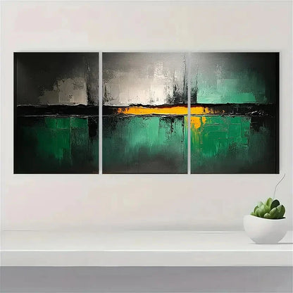 3pcs Black and Gray Textured Abstract FJN  Wall Art Set Canvas Framed 60x90cm - High Quality Print 100% Australian Made Wall Canvas Ready to Hang - Bella Home Decor