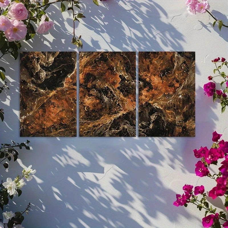 3pcs Carina Nebula Design Metal Print Ready to Hang Art - Bella Home Decor