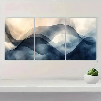 3pcs Gray Line Art Prints WA  Wall Art Set Canvas Unframed - High Quality Print 100% Australian Made Wall Canvas - Bella Home Decor