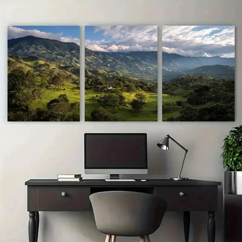 3pcs Colombia Travel Nature Perfect Wall Art Set Canvas Framed 50x70cm - High Quality Print 100% Australian Made Wall Canvas Ready to Hang - Bella Home Decor