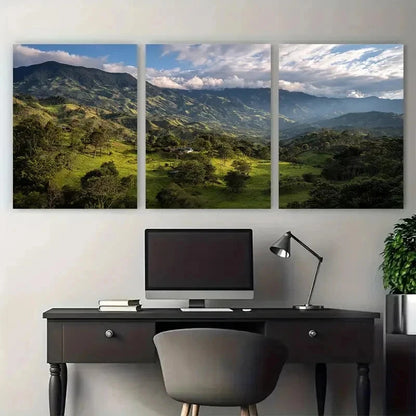 3pcs Colombia Travel Nature Perfect Wall Art Set Canvas Framed 50x70cm - High Quality Print 100% Australian Made Wall Canvas Ready to Hang - Bella Home Decor