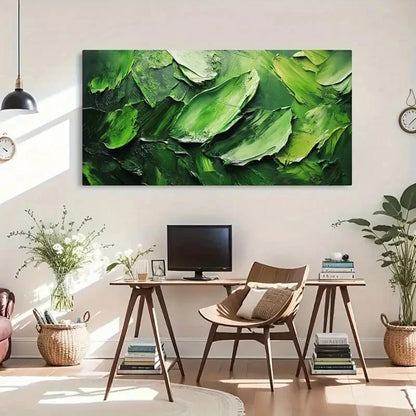 Swirling Brushstrokes Floral Wall Art Canvas Office Home Room Framed 120x60cm - Bella Home Decor