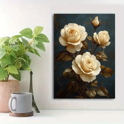 Beautiful Modern & Vintage Interiors Dark Painting 40x60cm Metal Print Ready to Hang