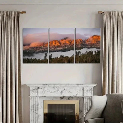 3pcs Sunset Mountains & Forest Wall Art Canvas Unframed - High Quality Print 100% Australian Made Wall Canvas