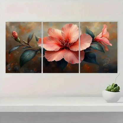 3pcs Azalea   Tropical Flower  AT  Wall Art Set Canvas Framed 40x60cm - High Quality Print 100% Australian Made Wall Canvas Ready to Hang - Bella Home Decor