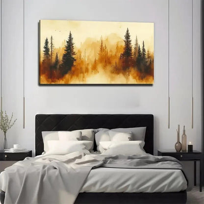 Pine Trees Forest Perfect Wall Art Canvas Office Home Room Framed 120x60cm