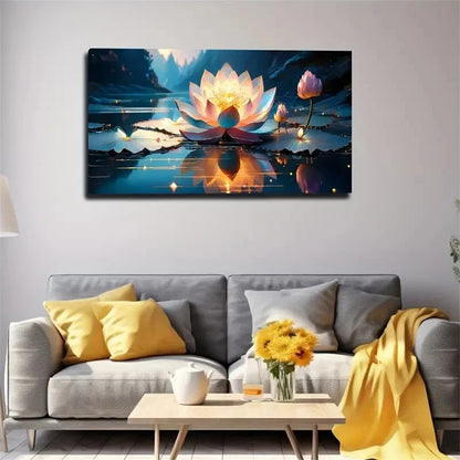 Vibrant Pink Orange Design Wall Art Canvas Office Home Room Framed 120x60cm