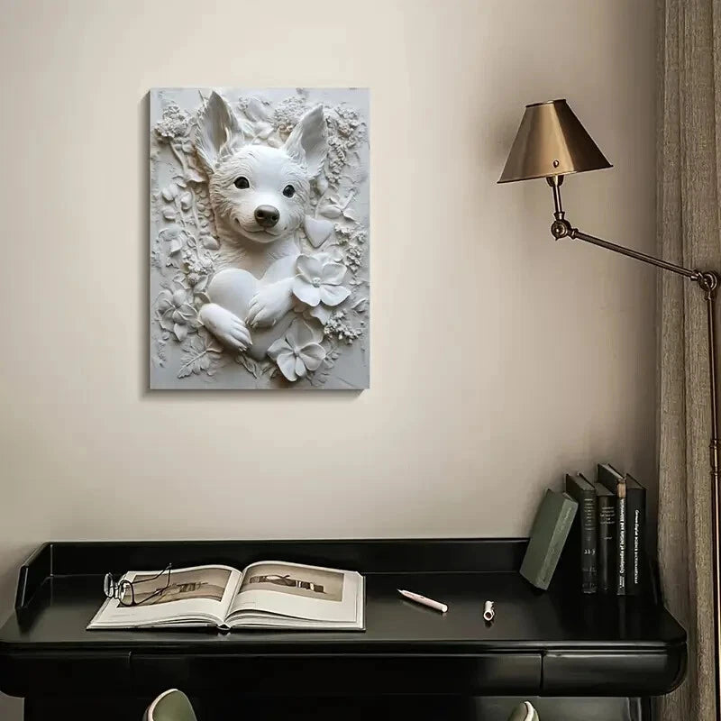 Puppy Love Theme Titled 'Choose Kindness Painting 40x60cm Metal Print Ready to Hang - Bella Home Decor