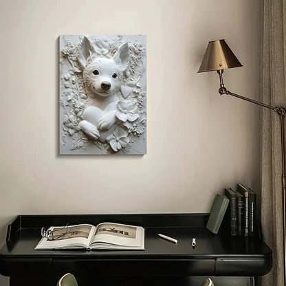 Puppy Love Theme Titled 'Choose Kindness Painting 40x60cm Metal Print Ready to Hang - Bella Home Decor