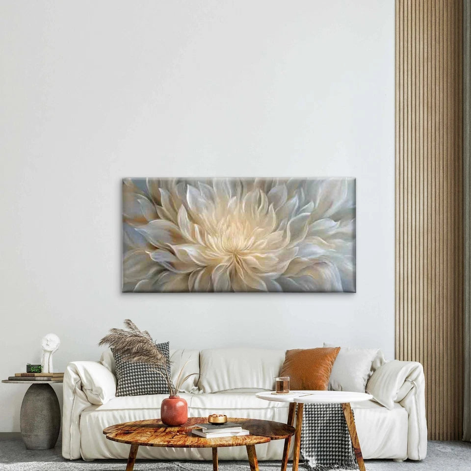 Ethereal Bloom Abstract Floral Wall Art Canvas Office Home Room Framed 120x60cm - Bella Home Decor
