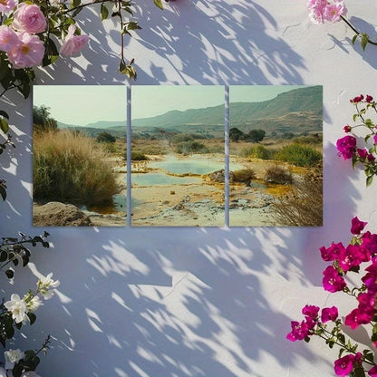 3pcs Eritrea Danakil Depression Nature Photo Metal Print Ready to Hang Art