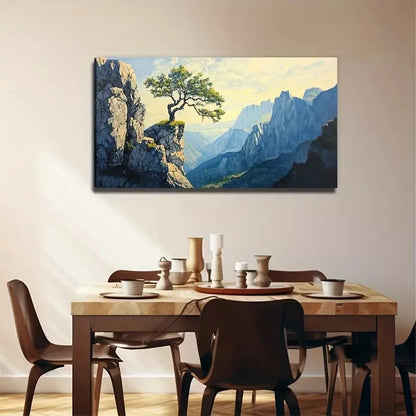 Rock Tree Perfect Wall Art Canvas Office Home Room Framed 120x60cm
