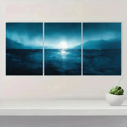3pcs  Urban Rainfall Modern Abstract  UR  Wall Art Set Canvas Framed 50x70cm - High Quality Print 100% Australian Made Wall Canvas Ready to Hang - Bella Home Decor