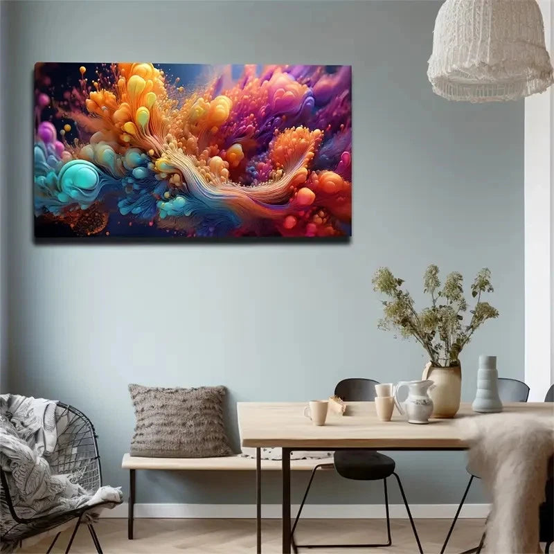 Nebulous Abstract Nebula Wall Art Canvas Office Home Room Framed 120x60cm