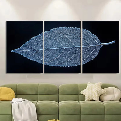 3pcs Dreamy Skeleton Leaf Botanical Photography Metal Print Ready to Hang Art - Bella Home Decor