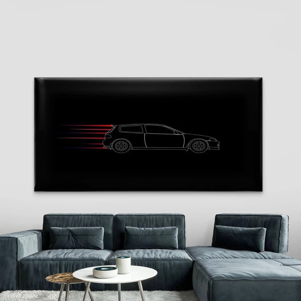 Fifth-Generation Honda Civic Wall Art Canvas Office Home Room Framed 120x60cm