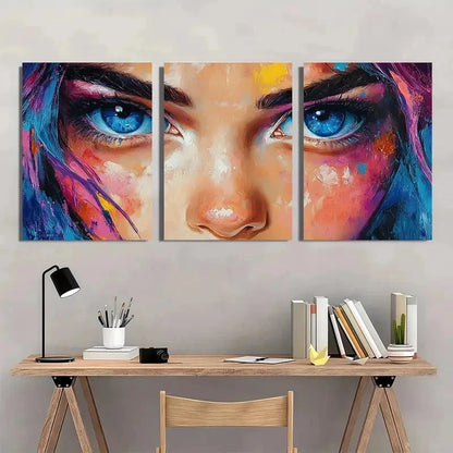 3pcs Abstract Colorful Woman Colorful Perfect Wall Art Set Canvas Framed 40x60cm - High Quality Print 100% Australian Made Wall Canvas Ready to Hang - Bella Home Decor