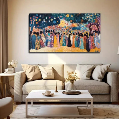 People Feel Happy Suitable Wall Art Canvas Office Home Room Framed 120x60cm